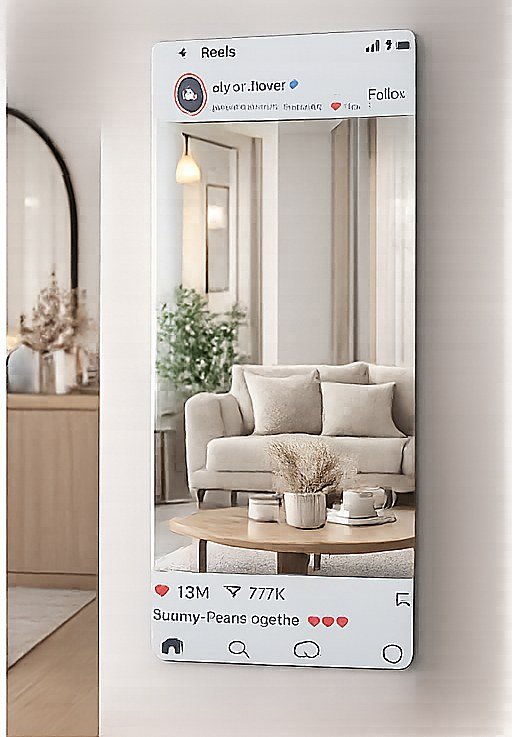 Insta mirror concept in a modern lounge